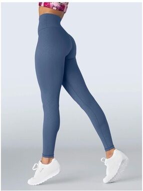 SHEFIT Boss Leggings High Waist Figure Sculpting Active Yoga Gym Navy Blue Luxe